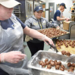 meatballs being made